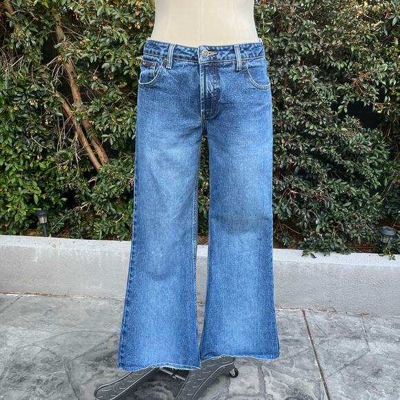 Vintage Y2K lei Wide Leg Blue Jeans Women’s Denim 2000s Large - Picture 3 of 12